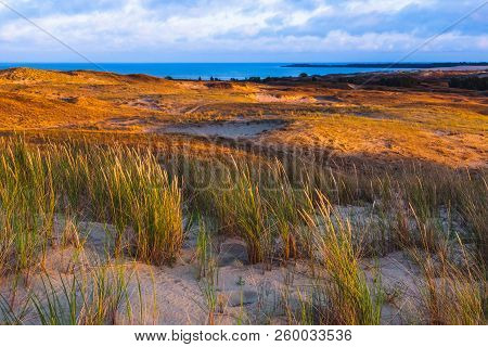 Nida - Curonian Spit And Curonian Lagoon, Nida, Klaipeda, Lithuania. Baltic Dunes. Unesco Heritage. 