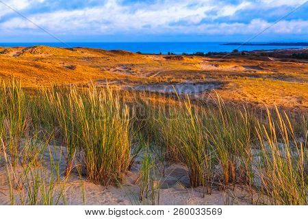Nida - Curonian Spit And Curonian Lagoon, Nida, Klaipeda, Lithuania. Baltic Dunes. Unesco Heritage. 