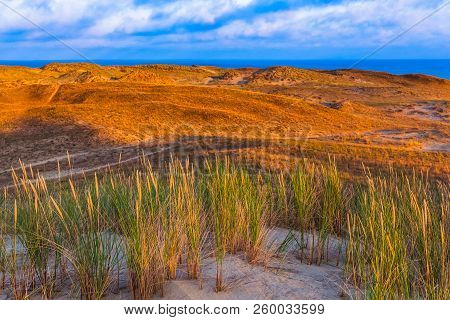 Nida - Curonian Spit And Curonian Lagoon, Nida, Klaipeda, Lithuania. Baltic Dunes. Unesco Heritage. 