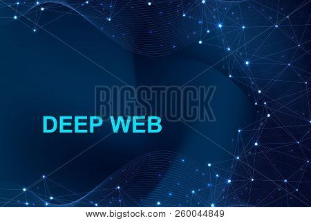 Abstract Plexus Background With Connected Lines And Dots. Wave Flow. Plexus Geometric Effect Big Dat