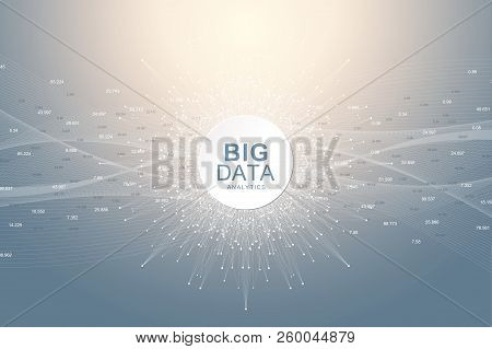 Big Data Visualization. Graphic Abstract Background Artificial Intelligence And Machine Learning. Pe