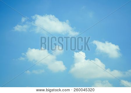 Air Clouds In The Blue Sky.