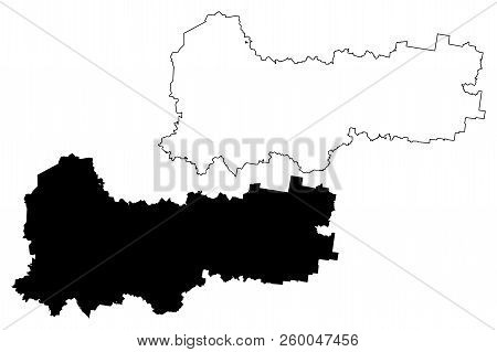 Vologda Oblast (russia, Subjects Of The Russian Federation, Oblasts Of Russia) Map Vector Illustrati