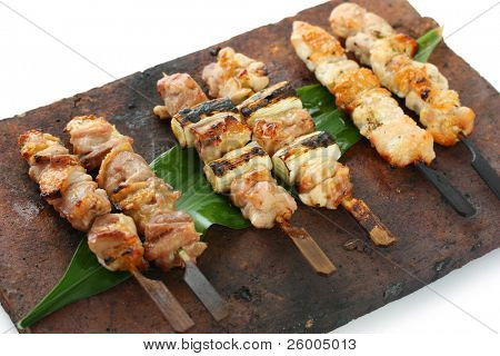 Giapponese spiedini di pollo Yakitori