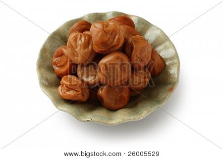 Umeboshi, Salz eingelegte und Sonne-getrocknete Pflaumen