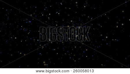 Flying Dust Particles On A Black Background