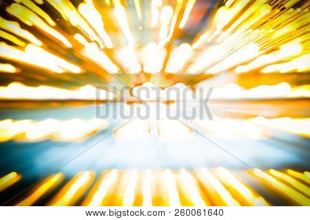 Abstract Sporting Background Image Ethereal Converging Pattern Fading To Center.