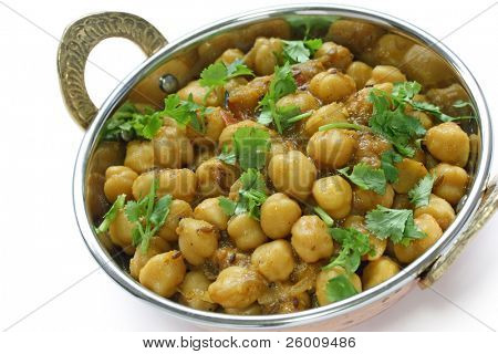 chana masala, curry di ceci, piatto indiano