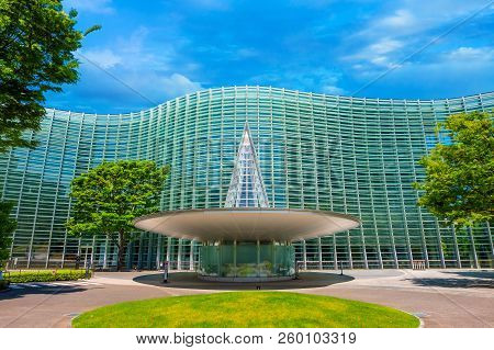 Tokyo, Japan - April 26 2018: The National Art Center In Roppongi - An Art Museum Displays Contempor