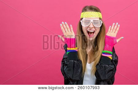 Woman In 1980's Fashion Theme