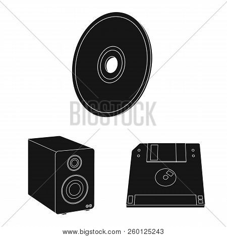 Vector Design Of Laptop And Device Symbol. Set Of Laptop And Server Vector Icon For Stock.