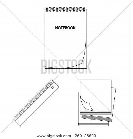 Vector Illustration Of Office And Supply Icon. Collection Of Office And School Stock Vector Illustra