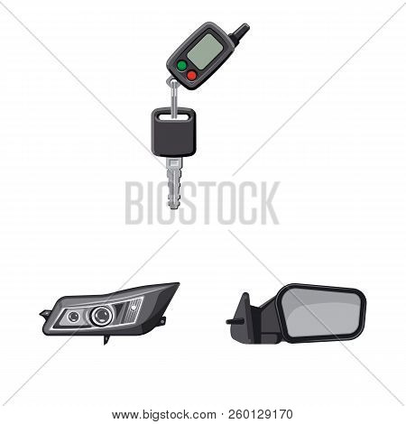 Vector Design Of Auto And Part Sign. Set Of Auto And Car Vector Icon For Stock.