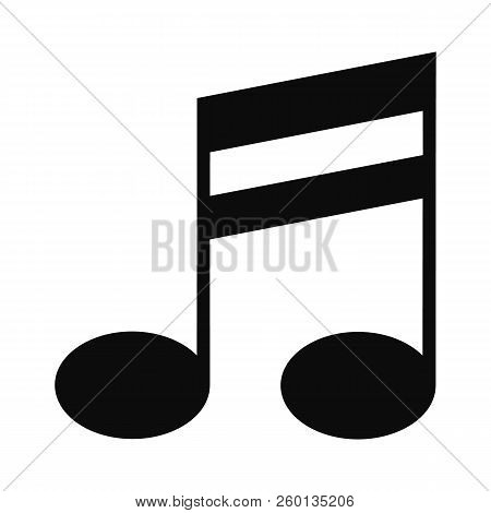 Double Bar Music Note Icon. Simple Illustration Of Double Bar Music Note Icon For Web Design Isolate