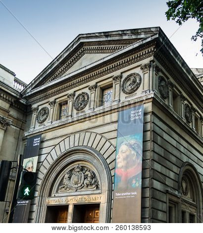 London, Uk - June 7, 2015: National Portret Gallery In Central Of The City At Morning Time. The Gall