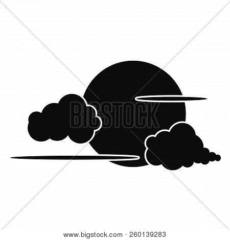 Full Moon Night Icon. Simple Illustration Of Full Moon Night Icon For Web Design Isolated On White B