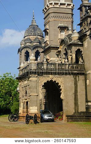 Exterior View Of Shalini Vilas Palace, Kolhapur, Maharashtra, India