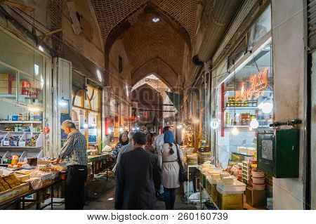 Tabriz, Iran - June 2018: Tabriz Grand Bazaar, In Iran. Grand Bazaar In Tabriz Is One Of The Oldest 