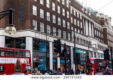 London, Uk - June 9, 2015: Tourists And Customers Near Primark Clothing Store On Oxford Street In Lo