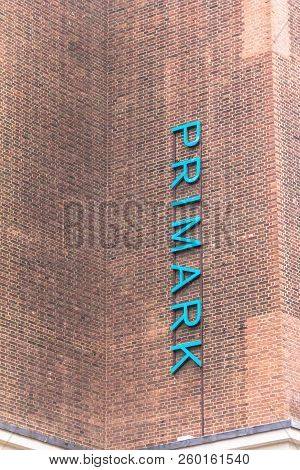 London, Uk - June 9, 2015: Primark Clothing Store Sign On Oxford Street In London. Oxford Street Has