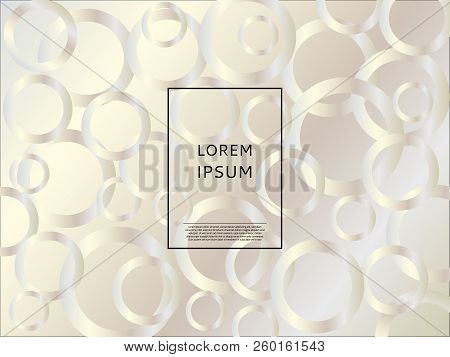 Abstract Round Shape On Light Background. Frame And Place For Your Text. Vector Illustration.