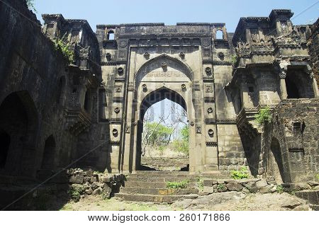 The Shahnur Or Mahakali Gate, Narnala Fort, Near Akola, Maharashtra, India