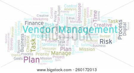 Vendor Management Word Cloud, Made With Text Only