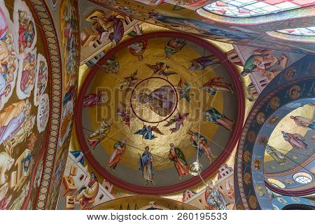Tiberias, Israel, September 22, 2018 : Interior Of The Greek Orthodox Monastery Of The Twelve Apostl