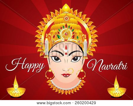 Abstract Artistic Creative Navratri Background Vector Illustration