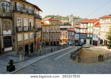 Guimaraes, Portugal - September 26, 2018 : Largo Do Trovador Plus One Of The Beautiful Places With T