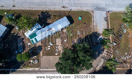 Disaster Zone After Flooding From Hurricane Harvey In La Grange , Texas Outside Of Houston , Texas A