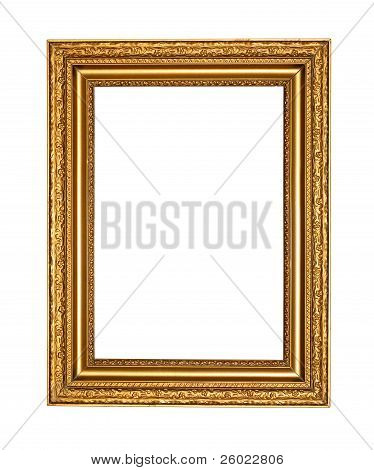 Old Golden Frame With Clipping Path