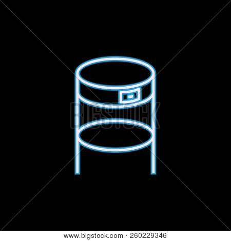 Furniture For Anteroom Icon In Neon Style. One Of Furniture Collection Icon Can Be Used For Ui, Ux