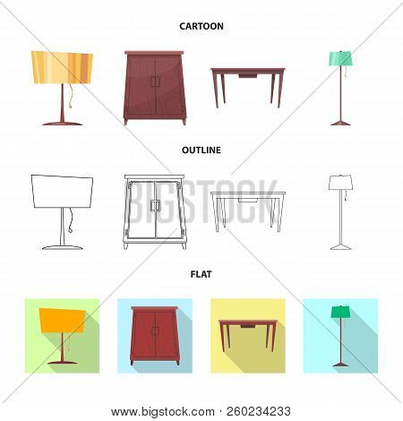 Vector Design Of Furniture And Apartment Icon. Collection Of Furniture And Home Stock Vector Illustr