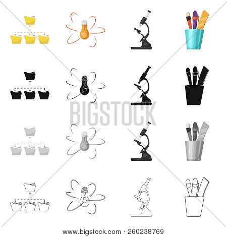 Vector Design Of Education And Learning Sign. Set Of Education And School Vector Icon For Stock.