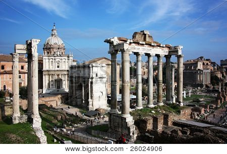 Postkort med Foro Romano