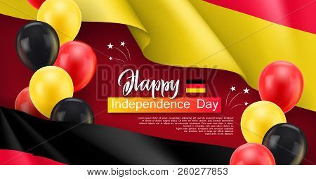 Happy Germany Independence Day Festive Poster. Germany Official Holiday Celebrated 3th Of October. P