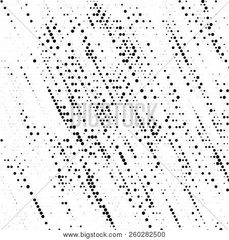 Grunge Halftone Pattern. Pointillism, Stipplism Style. Textured Background With Dots, Circles, Point