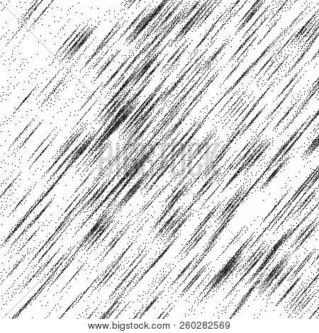 Grunge Halftone Pattern. Pointillism, Stipplism Style. Textured Background With Dots, Circles, Point