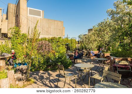 London. September 2018. A View Of The Roof Top Garden On The South Bank In London