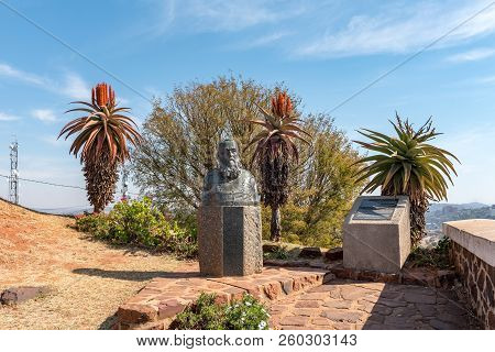 Pretoria, South Africa, July 31, 2018: The Commander Piet Joubert Monument At Fort Schanskop In Pret