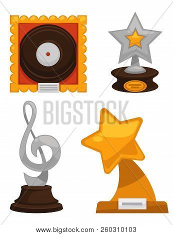 Mtv Music Awards For Being A Great Artist Set Vector