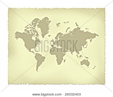 Old map of world