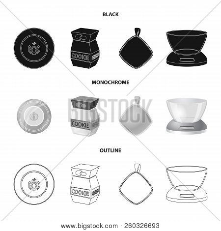 Vector Design Of Kitchen And Cook Icon. Set Of Kitchen And Appliance Stock Vector Illustration.
