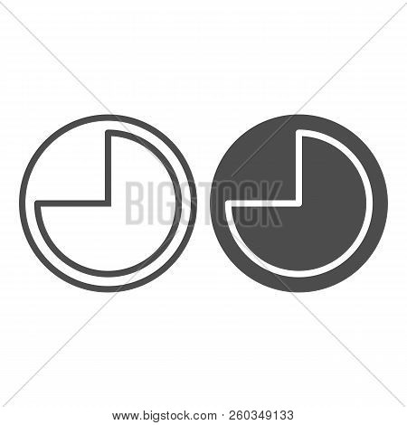 9 Hours Line And Glyph Icon. Forenoon Vector Illustration Isolated On White. Clock Outline Style Des