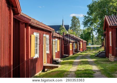 Lovanger, Sweden - August 9, 2018: Lovanger Church Town In Northern Sweden Dates Back To The 17th Ce