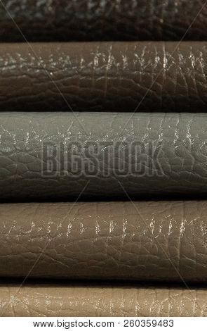 Catalog Of Multicolored Imitation Leather From Matting Fabric Texture Background, Leatherette Fabric