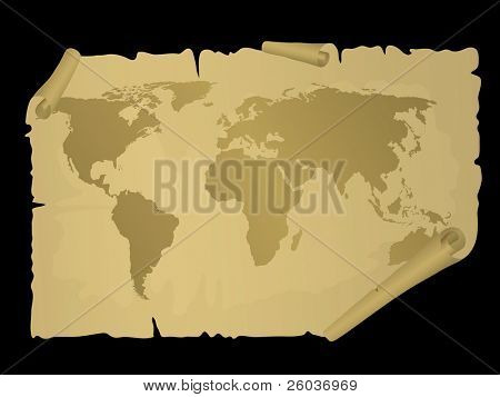 Mapa světa vinobraní. Vektorové ilustrace