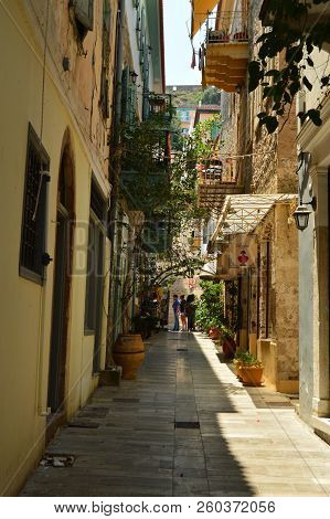 Narrow And Precious Streets Of Nauplion. Architecture, Travel, Landscapes, Cruises. July 8, 2018. Nauplion Argolida Greece.