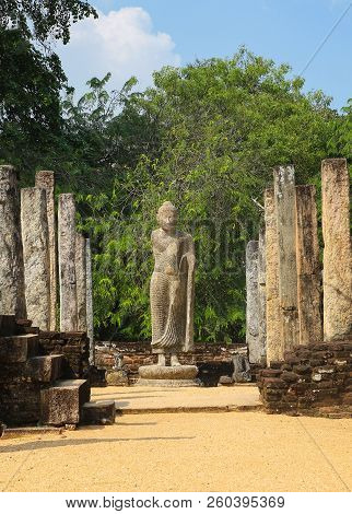 Historical Polonnaruwa Capital City Ruins In Sri Lanka
